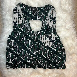 Topshop sleeveless button down tank top Size 4